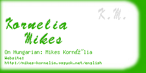 kornelia mikes business card